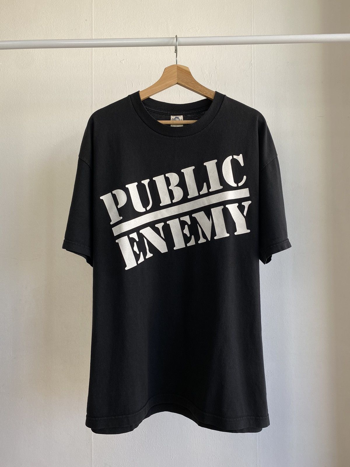 image of Rap Tees Vintage Public Enemy 90's Raptee in Black, Men's (Size XL)