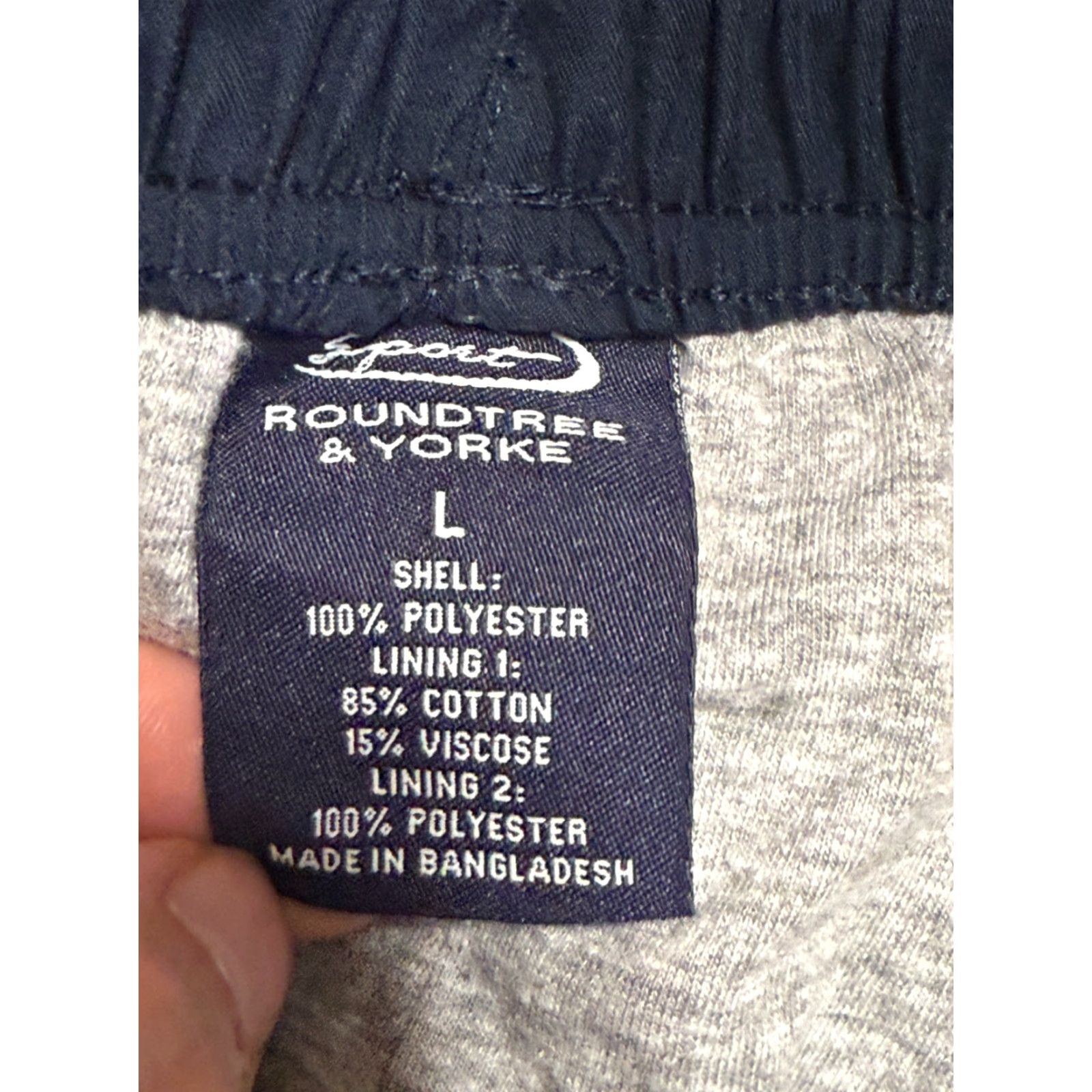 Roundtree & Yorke Roundtree & Yorke Pants, Men's Large, Blue, Ankle Zip, Lined Sport 40" Length Size 36" / US 14 / IT 50 - 5 Thumbnail