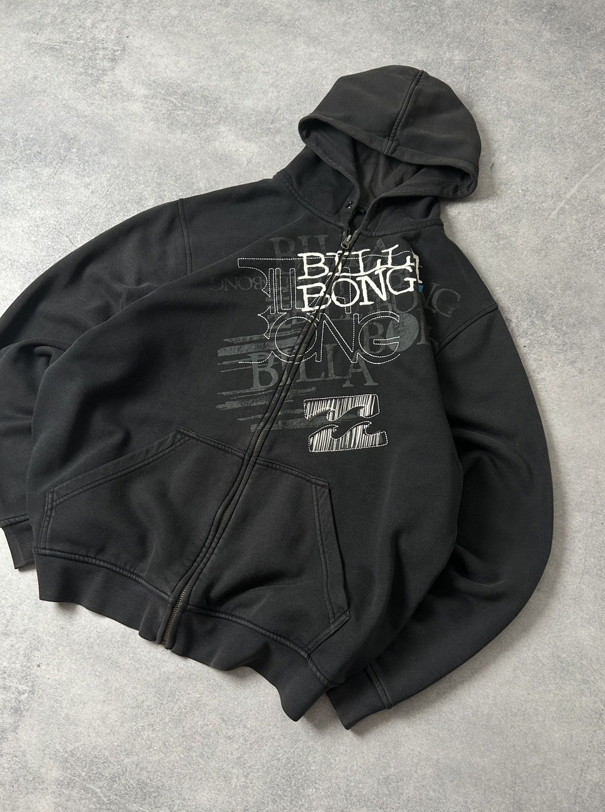 Billabong Vintage BillaBong distressed big logo zip-hoodies Size US L / EU 52-54 / 3 - 2 Thumbnail