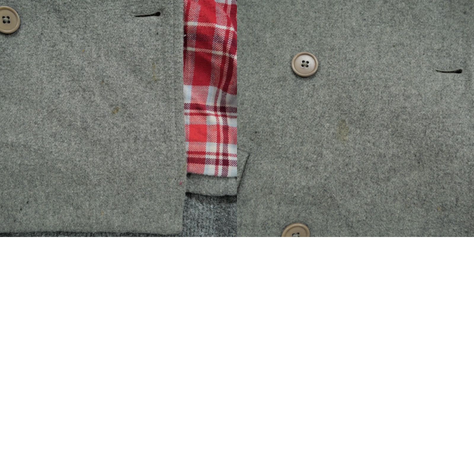 Abercrombie & Fitch Abercrombie & Fitch Jacket Womens Medium Grey Wool Blend Double Breasted Trench Coat Button Long Sleeve Casual Size M / US 6-8 / IT 42-44 - 9 Thumbnail