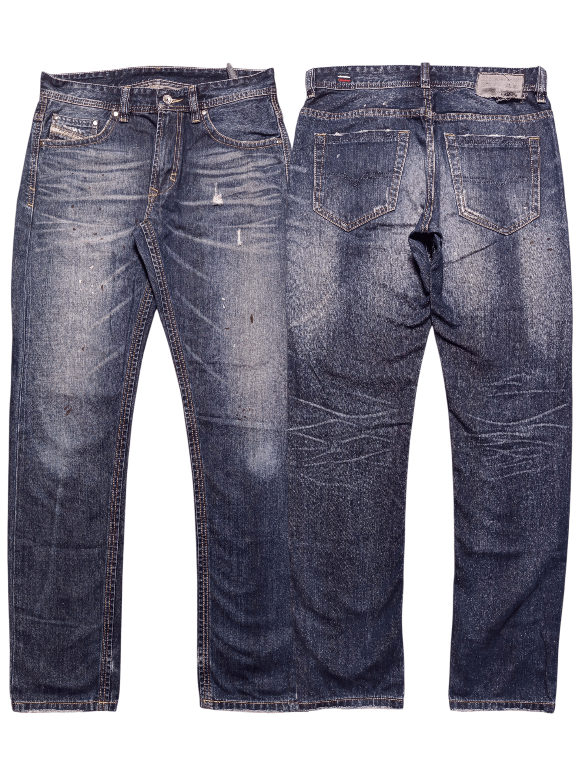 Distressed Diesel Painting Denim