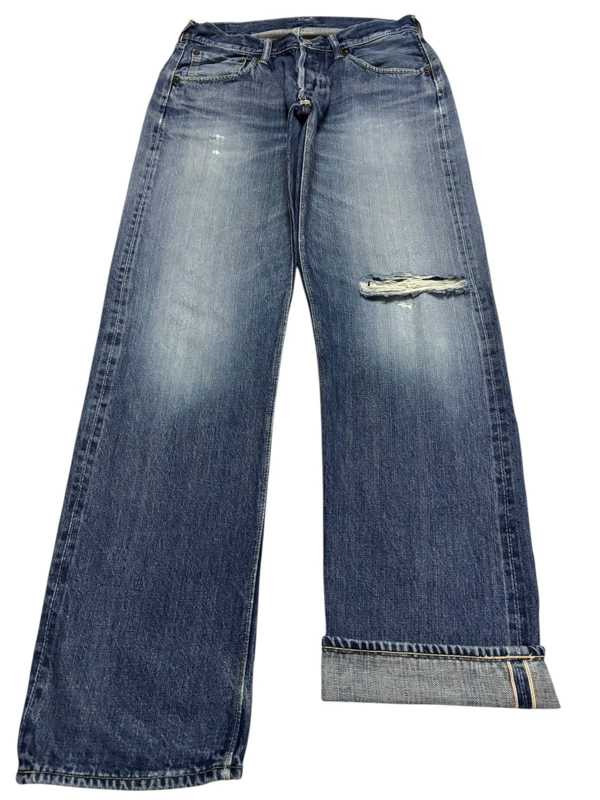 Japanese Brand Vtg 90s Warehouse Japan Dubbleworks Selvedge Distress Jeans Size US 29 - 1 Thumbnail