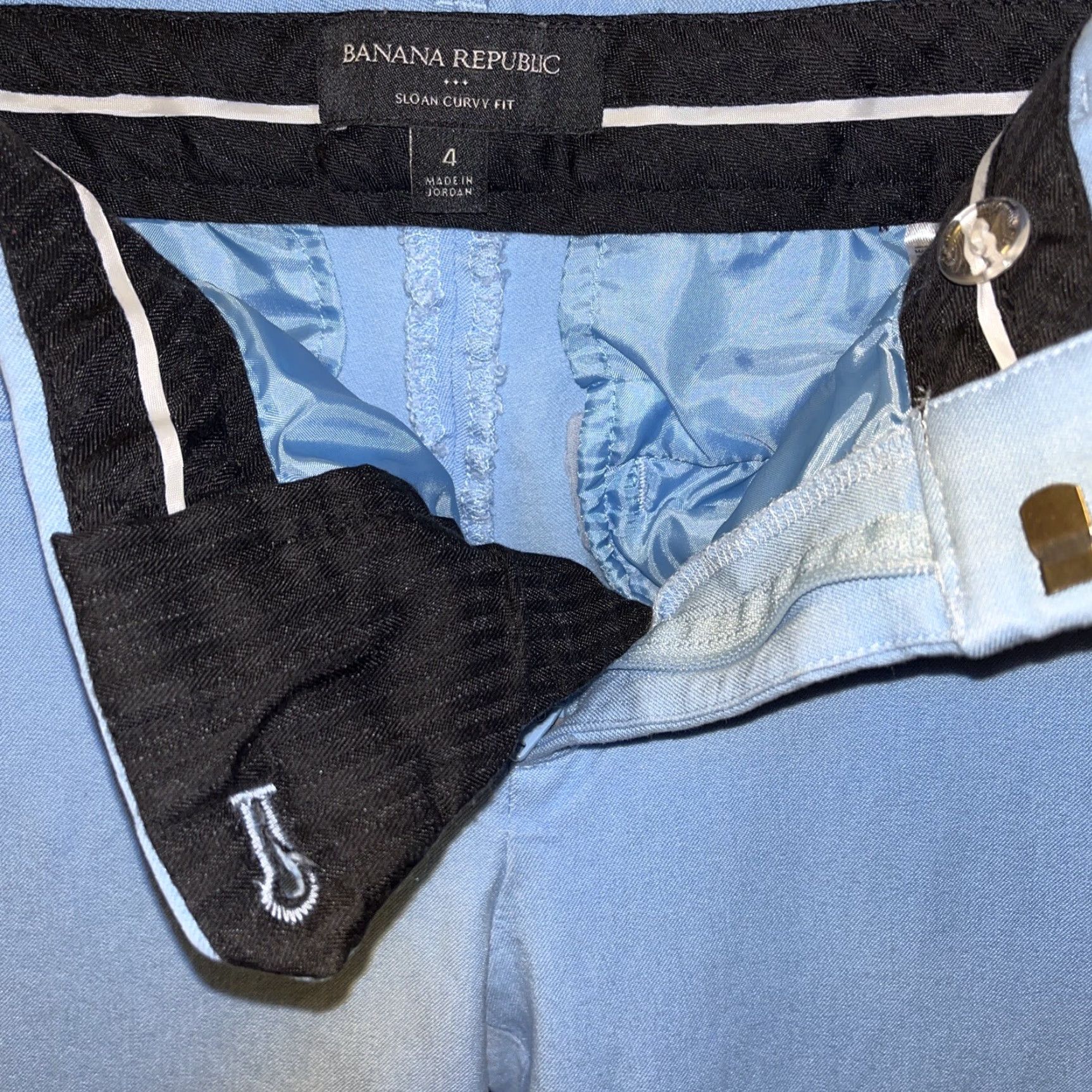 Banana Republic Banana Republic Curvy Fit Sloan Light Blue Slim Ankle Pants Stretch Size 4 Womens Size 27" / US 4 / IT 40 - 3 Thumbnail