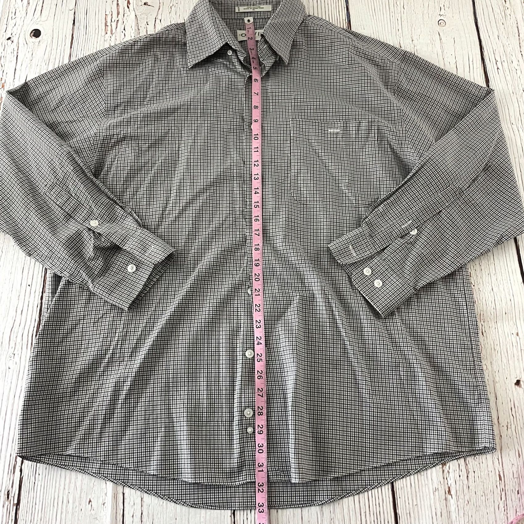 Orvis Orvis Plaid Long Sleeve Button-Up Shirt Men XL Black Gray Buttoned Front Pocket Cotton Size US XL / EU 56 / 4 - 4 Thumbnail