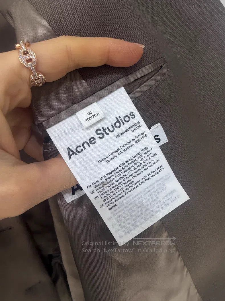 Acne Studios Acne Studios Oversized Coffee Three-Button Blazer Size 4XL / US 24-26 - 5 Thumbnail