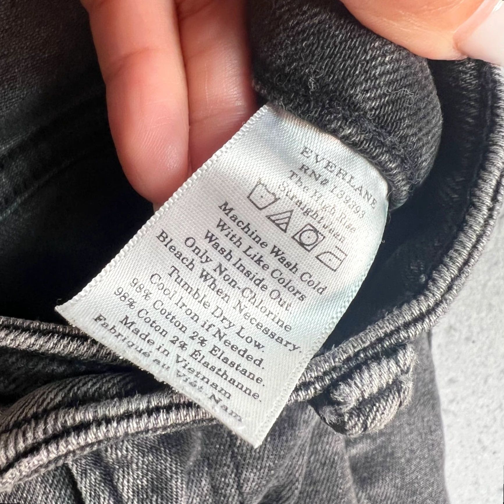 Everlane Everlane Jeans Ankle Gray High Rise Straight Size 25 Denim Womens Size 42" / US 20 - 4 Thumbnail