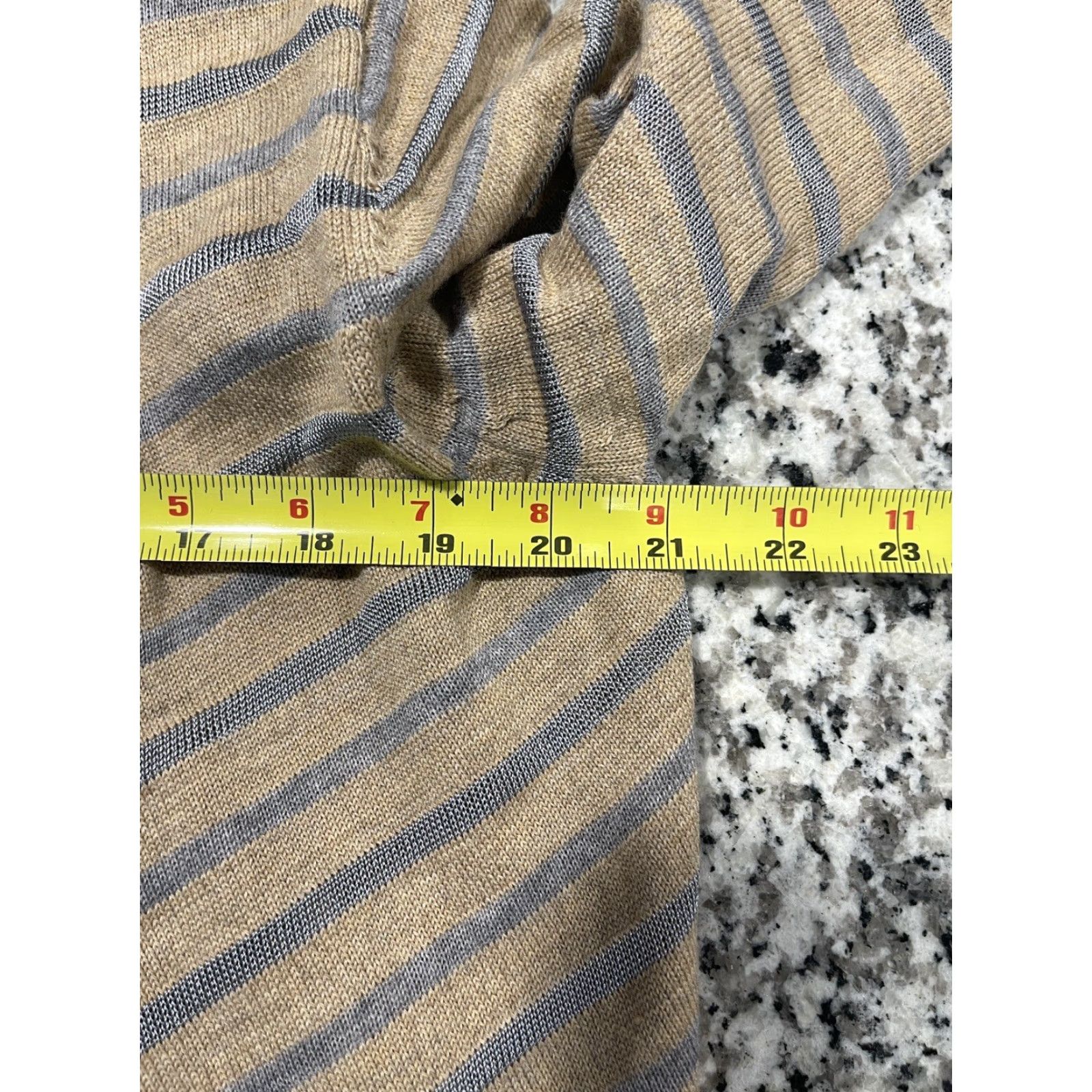 St. John St John Knits Sweater Cardigan Striped Wool Blend Dark Camel/Melange sz M Womens Regular Size M / US 6-8 / IT 42-44 - 7 Thumbnail