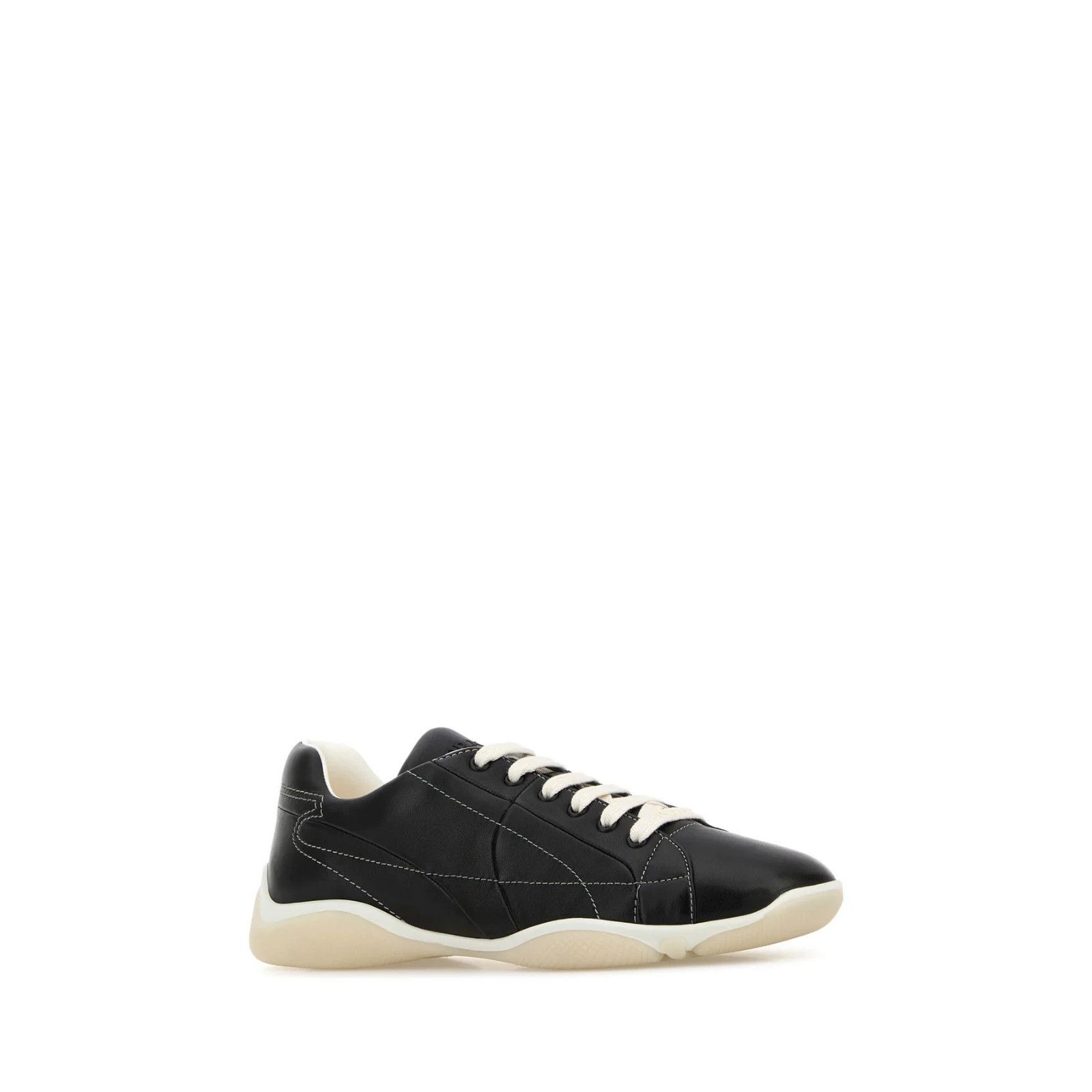 Prada PRADA Black Leather Sneakers New And Authentic (Men's size:1 Size US 12 / EU 45 - 2 Thumbnail