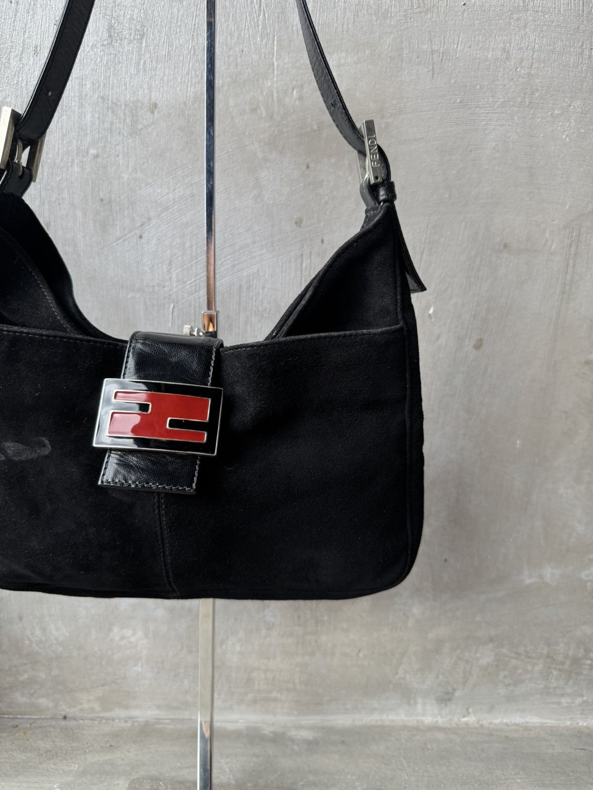 Fendi Fendi FF Buckle Suede Handbag Size ONE SIZE - 7 Thumbnail