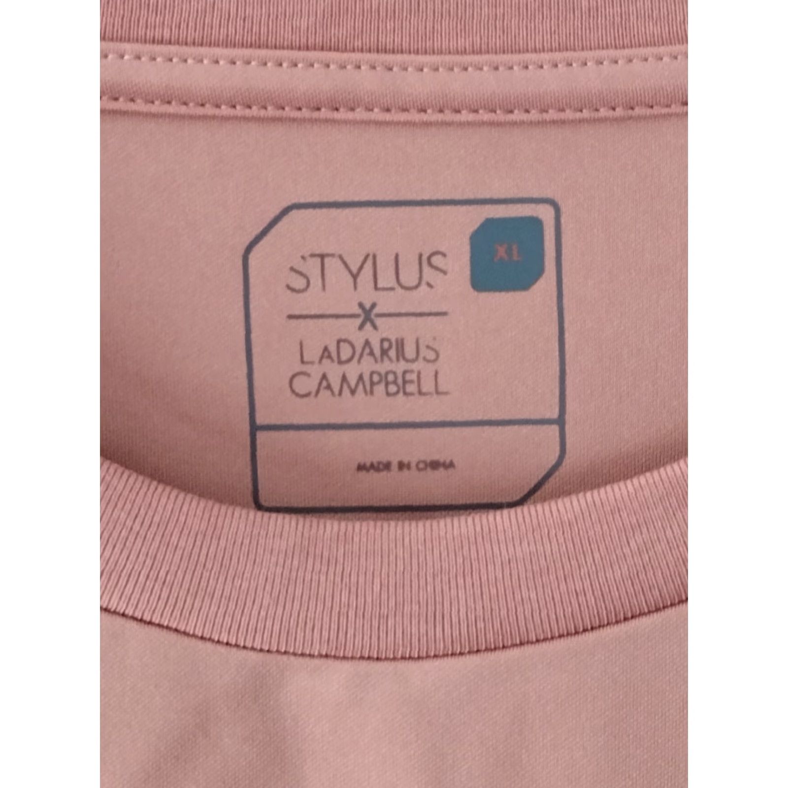 Vintage STY LUS X Ladarius Campbell Men's Solid Crew Neck T-Shirt Old Rose XL Size US XL / EU 56 / 4 - 6 Thumbnail