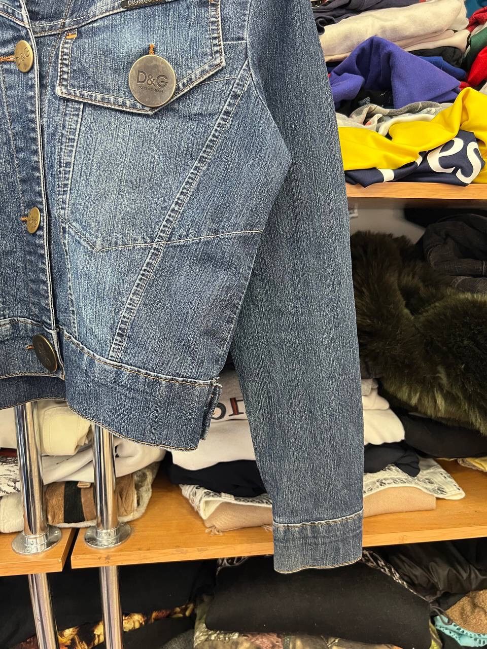 Dolce & Gabbana × Vintage Dolce gabbana denim Y2K Abstract jacket Size S / US 4 / IT 40 - 4 Thumbnail