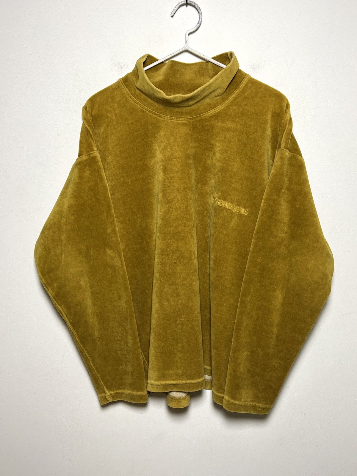 Jeans Velvet Turtleneck Vintage Armani Jeans Velvet Turtleneck