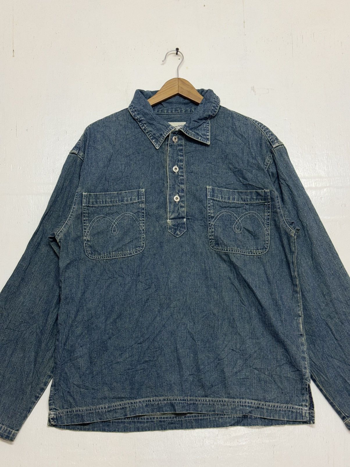 Vintage Vintage Genuine Idot Pullover Denim Size US M / EU 48-50 / 2 - 6 Thumbnail