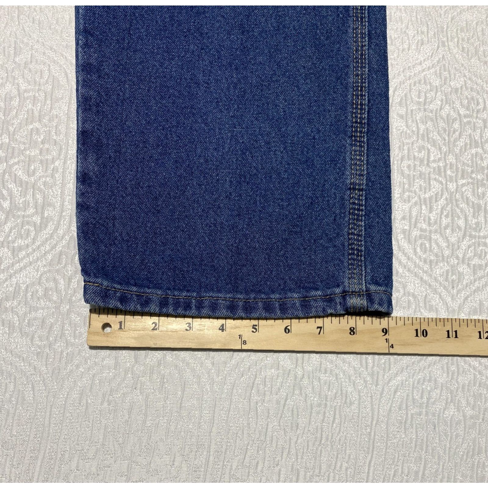Wrangler VINTAGE Wrangler RIGGS Workwear Jeans Men’s 40x34 Blue Straight Leg Carpenter Denim 5-Pocket Cargo Pocket Hammer Loop Mens Size US 40 / EU 56 - 8 Thumbnail