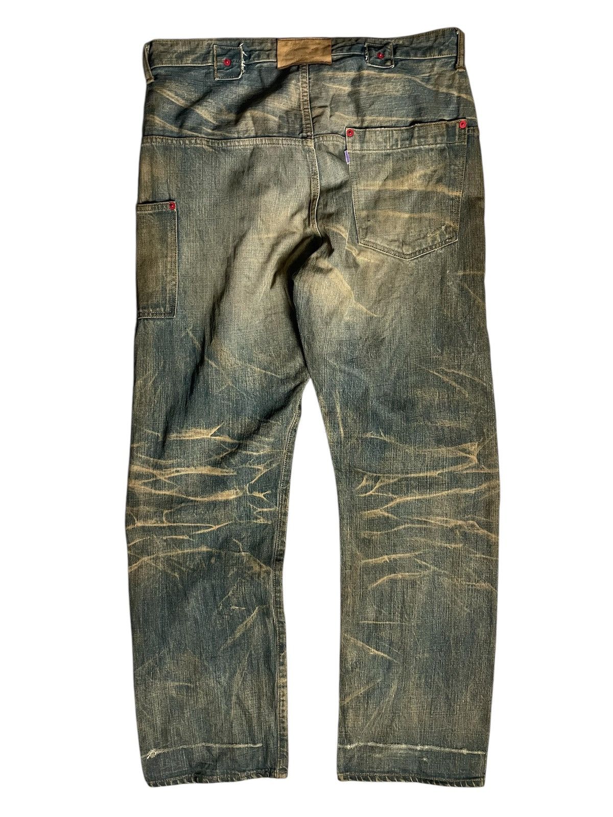 Isaac Sellam Experience Faded Rustic washed Swagger Jeans Size US 35 - 2 Thumbnail