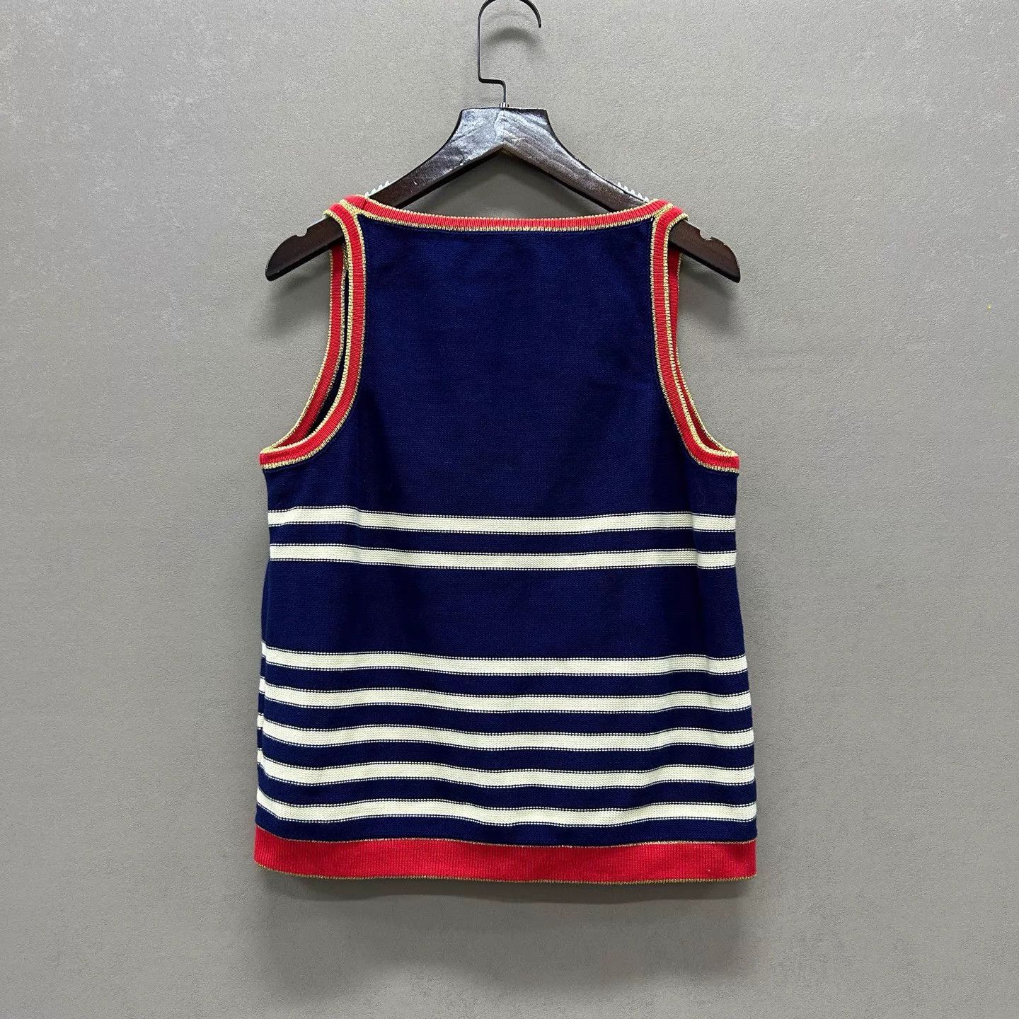 Gucci Gucci 99 New Summer Navy Blue Tank Top M ys001940 Size M / US 6-8 / IT 42-44 - 2 Thumbnail