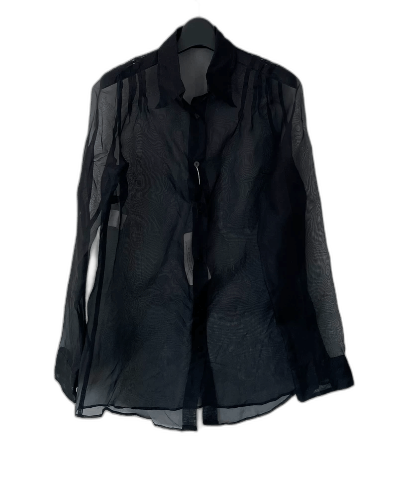 Dolce & Gabbana Black Silk Shirt by Dolce & Gabbana Size L / US 10 / IT 46 - 1 Thumbnail