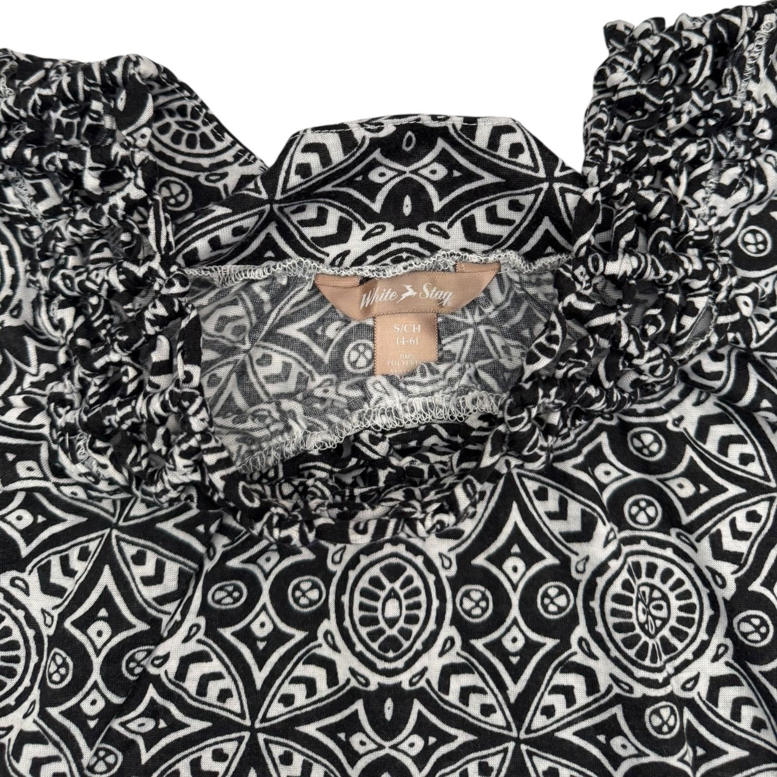 Other White Stag Circular Patterned Shirt in Black & White Small Size S / US 4 / IT 40 - 2 Thumbnail