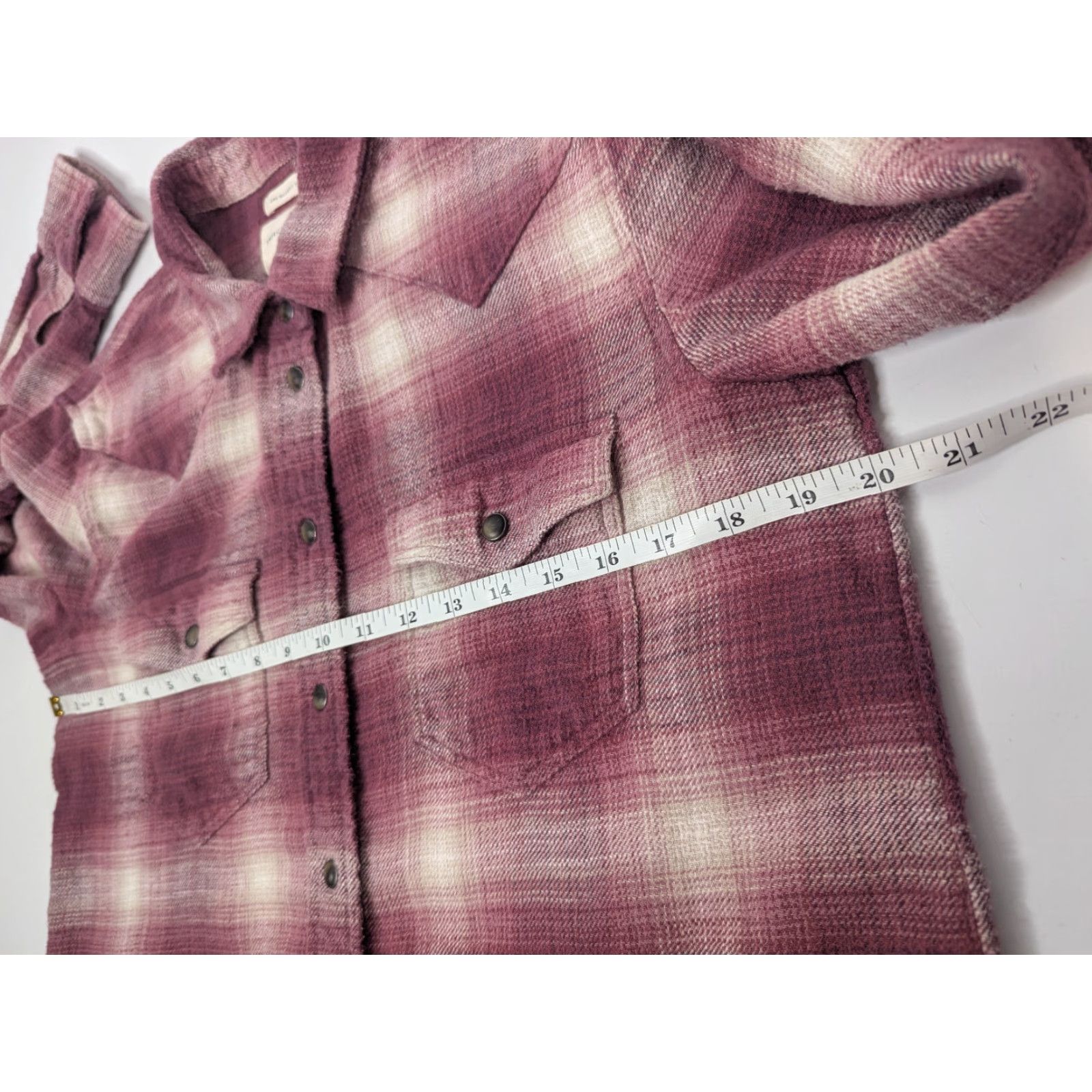 American Eagle Outfitters American Eagle Outfitters Women's XS Maroon Plaid Pearl Snap Button-Up Shirt Size XS / US 0-2 / IT 36-38 - 6 Thumbnail