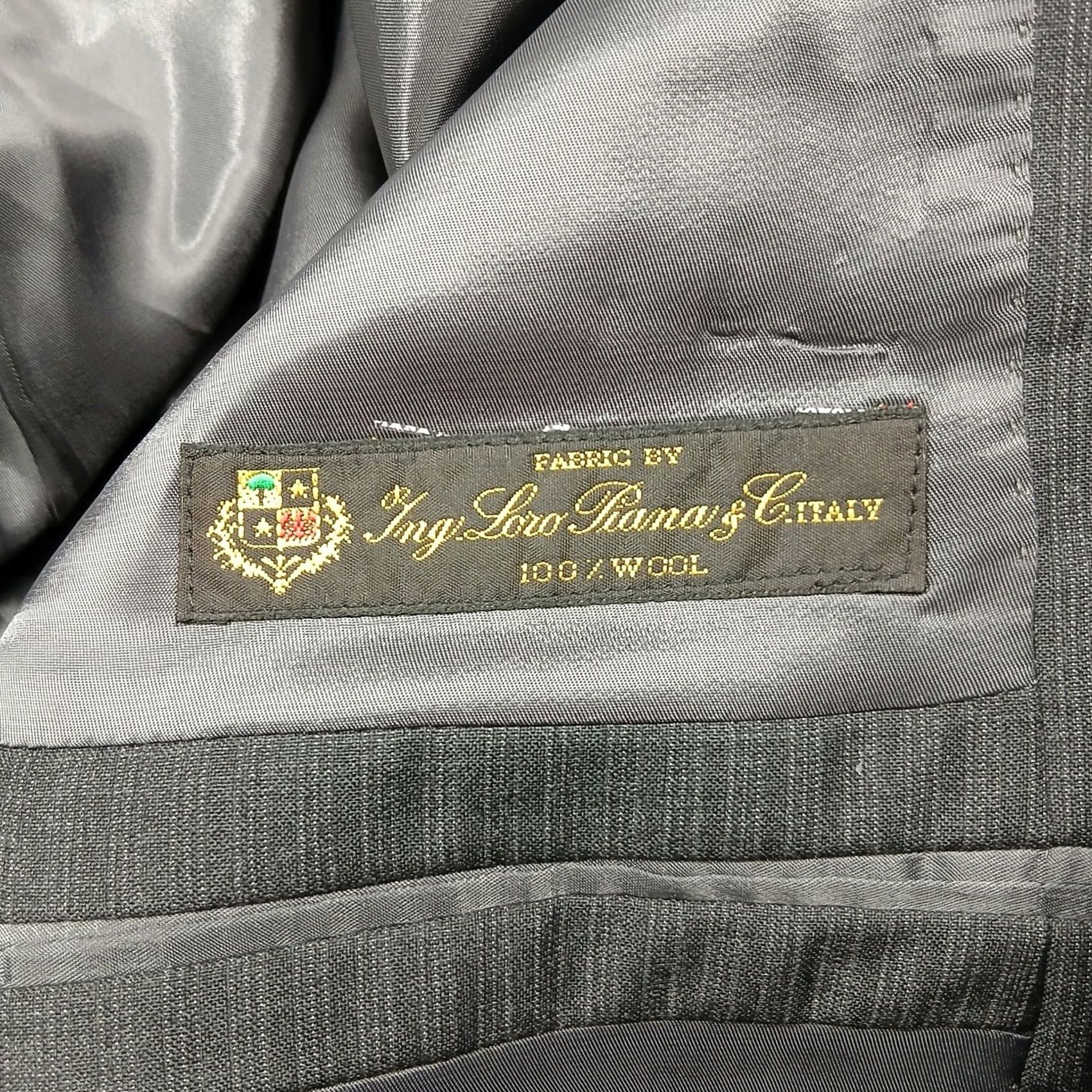 Saks Fifth Avenue Saks Fifth Avenue Wool Blazer Men's 46R Gray Pinstripe Sport Coat Jacket 2 Piece Notch Lapel Two-Button Front Flat Front Regular Fit Double-Vented Size 40R - 7 Thumbnail
