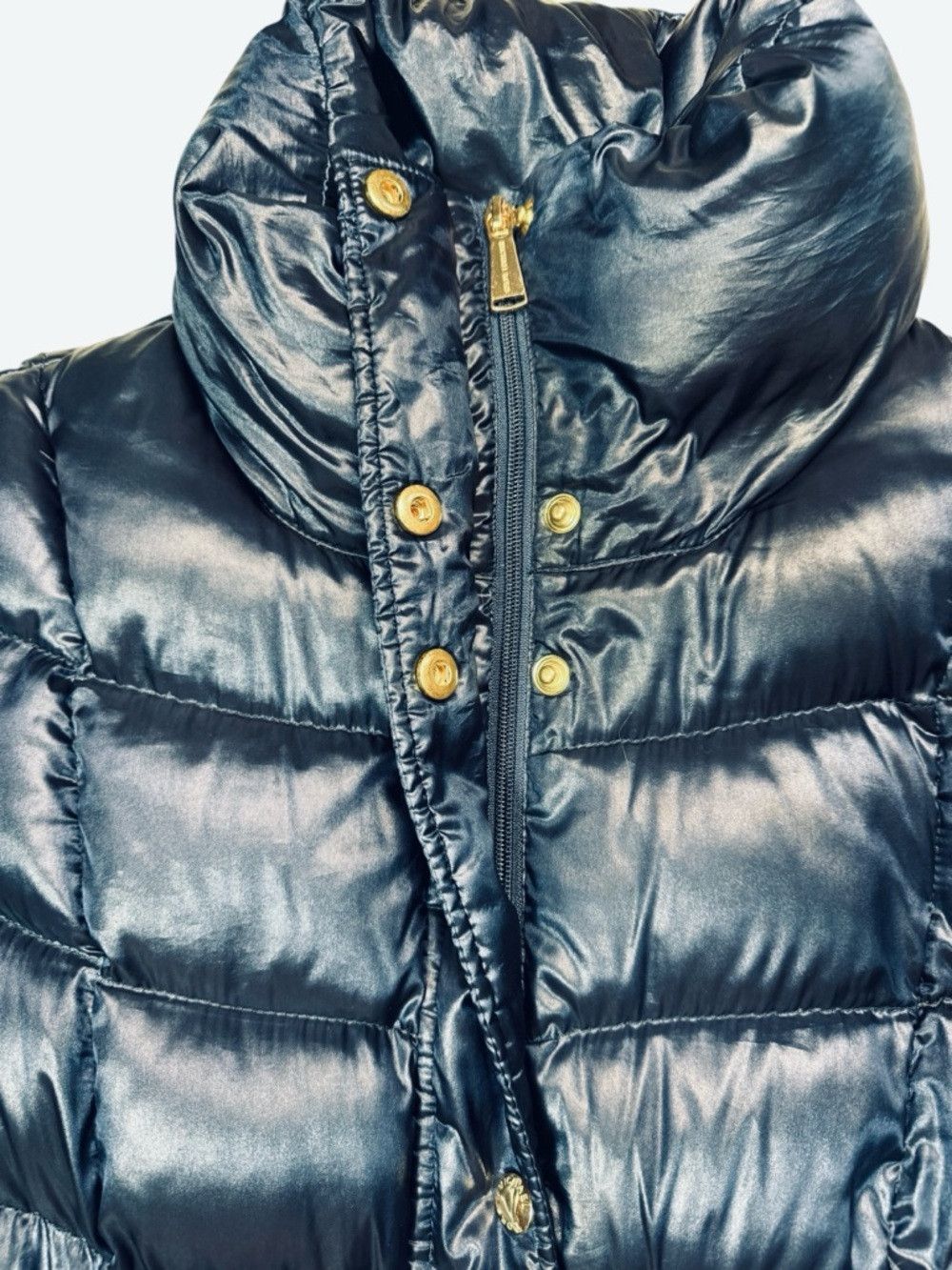 Michael Kors Michael Kors Dark Navy Long Quilted Down Fill Puffer Coat S Size L / US 10 / IT 46 - 4 Thumbnail