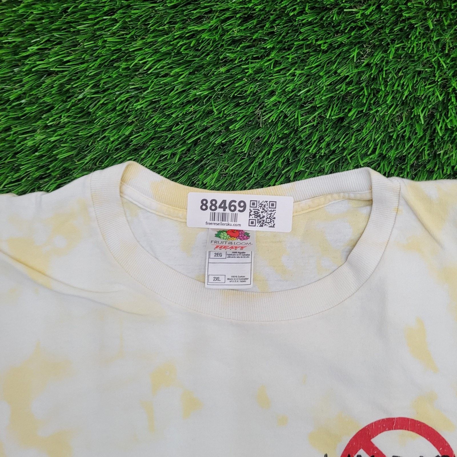 Fruit Of The Loom VTG 90s No Wimps Bandit Robber Obstacles Tie-Dye Shirt 2XL Size US XXL / EU 58 / 5 - 5 Thumbnail