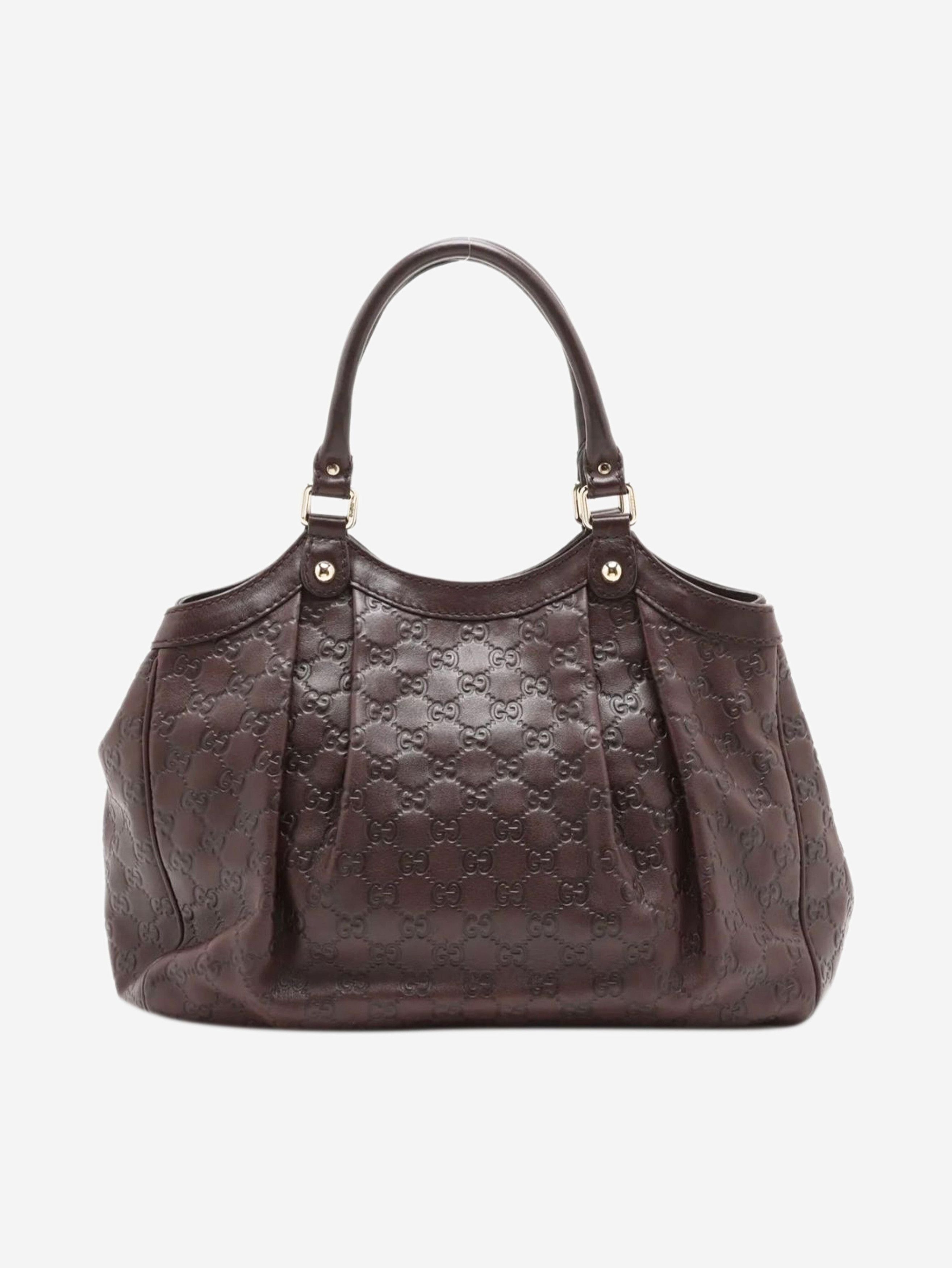 Gucci Dark brown ssima leather tote bag Size ONE SIZE - 1 Thumbnail