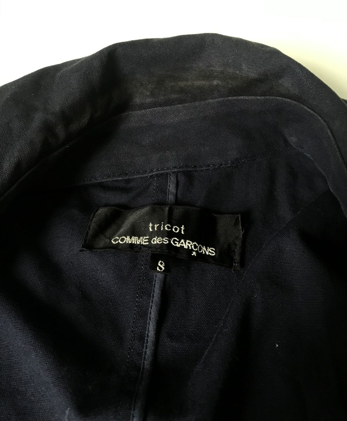 Comme des Garcons Tricot cdg AD2004 double breasted dark navy trench jacket Size US S / EU 44-46 / 1 - 4 Thumbnail