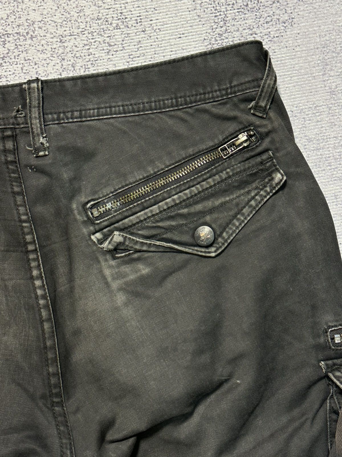 If Six Was Nine ROEN X Sematicdesign Black Rust Strech Bondage Denim Jeans Size US 32 / EU 48 - 17 Thumbnail
