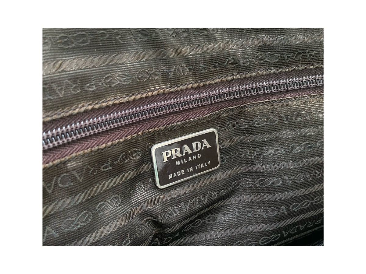 Prada Vintage Prada Fabric/Rubber and Leather Zip Satchel Handbag Size ONE SIZE - 8 Thumbnail