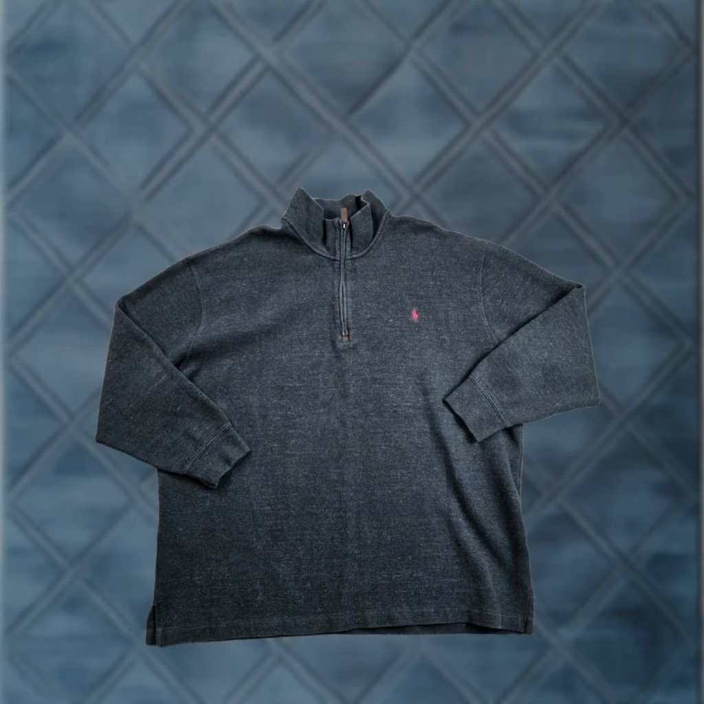 Polo Ralph Lauren Polo Ralph Lauren Sweater Mens 2XL Gray 1/4 Zip Pullover Knit Pony Logo Mock Neck Casual Size US XXL / EU 58 / 5 - 1 Thumbnail