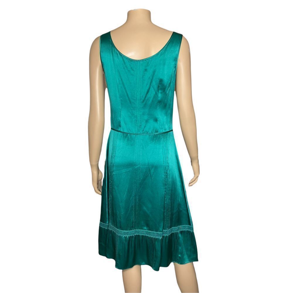 Doek NWT Tufi Duek silk dress green emerald (062) Size XS / US 0-2 / IT 36-38 - 6 Thumbnail