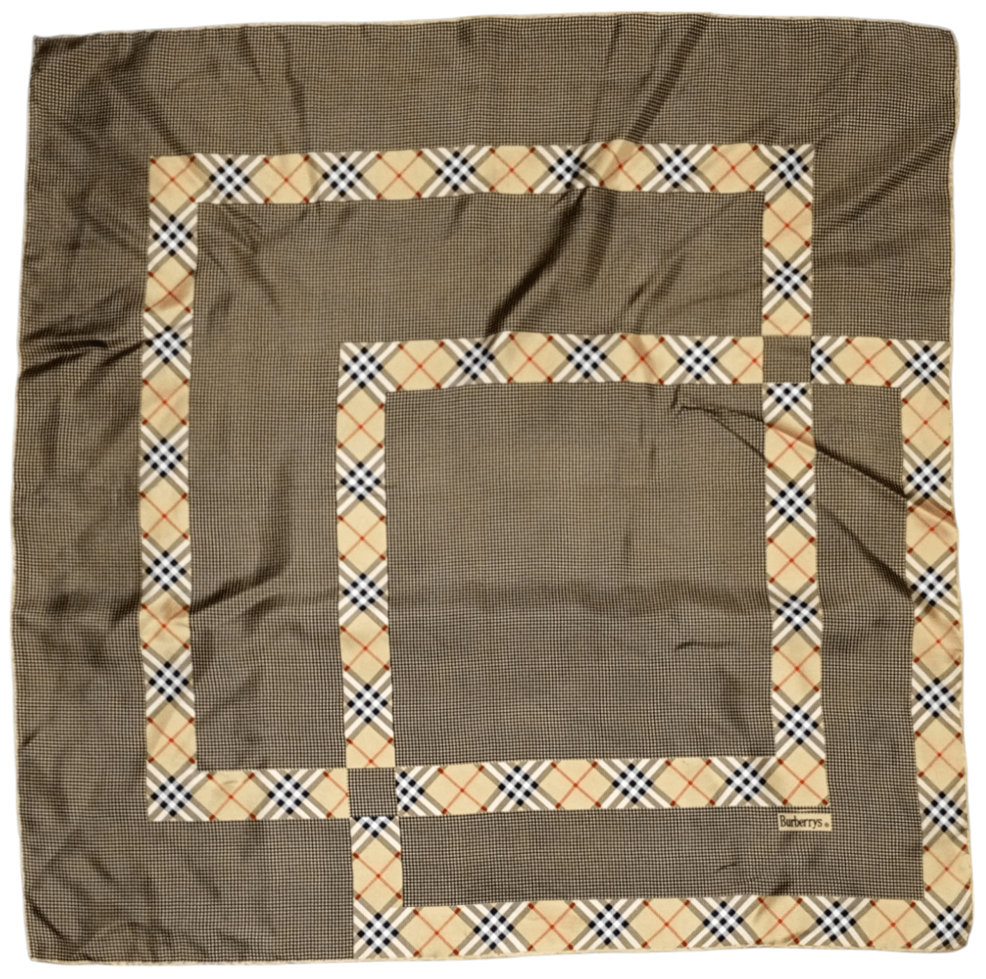 Burberry BURBERRY BB LONDON Vintage Novacheck Plaid Silk Scarf Size ONE SIZE - 1 Thumbnail