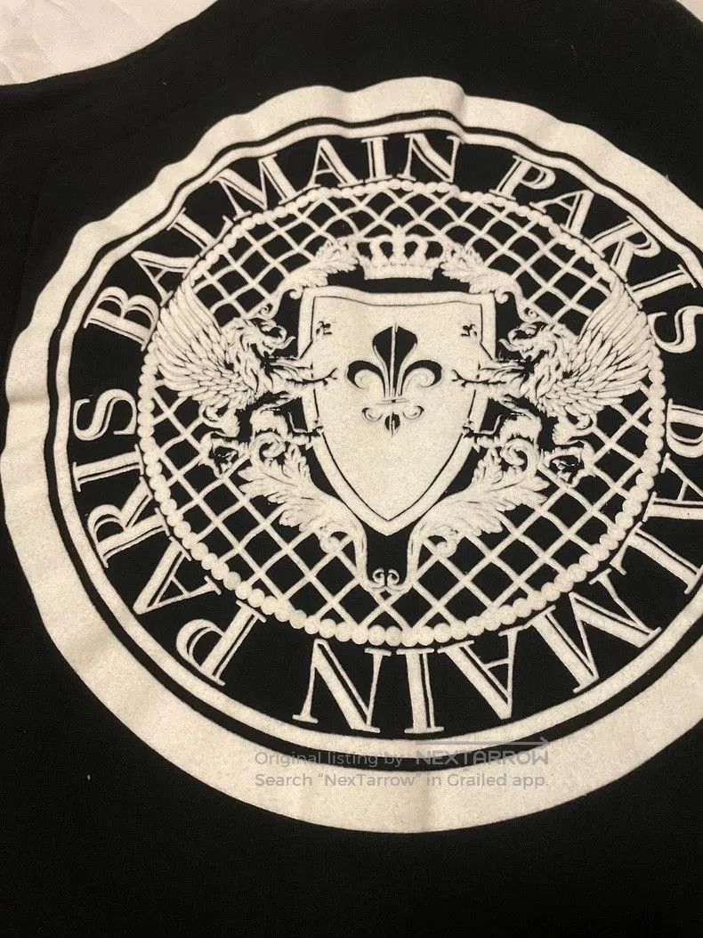 Balmain Balmain Men's Black White Logo Sweatshirt. Size US S / EU 44-46 / 1 - 2 Thumbnail