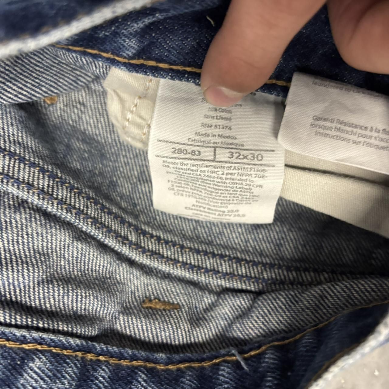 Carhartt × Vintage Crazy Vintage Y2K/2000s Grunge Dark Wash Carhartt Workwear Denim Jeans! Size US 30 / EU 46 - 8 Thumbnail