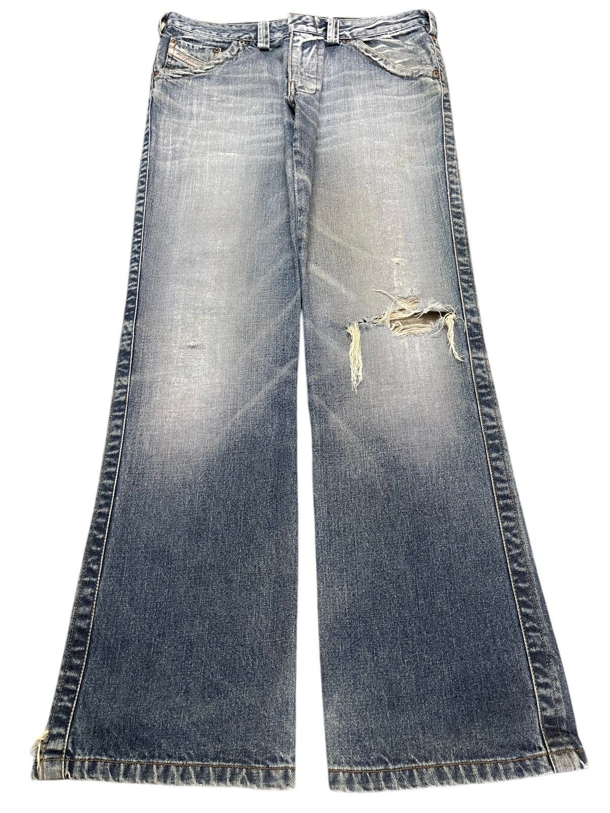 Diesel Vintage Diesel Industry Faded Wash Distressed Wide Leg Jeans Size US 32 / EU 48 - 1 Thumbnail
