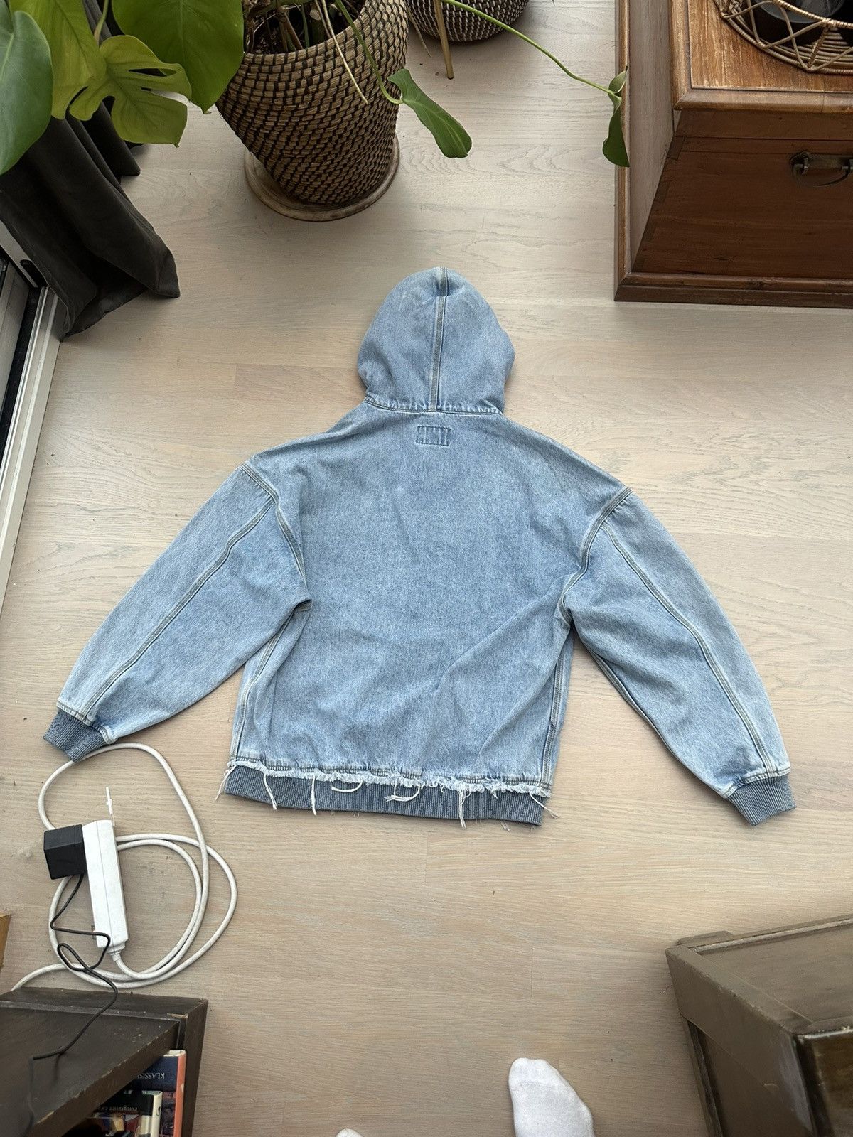 Stingwater tribal denim hooded jacket