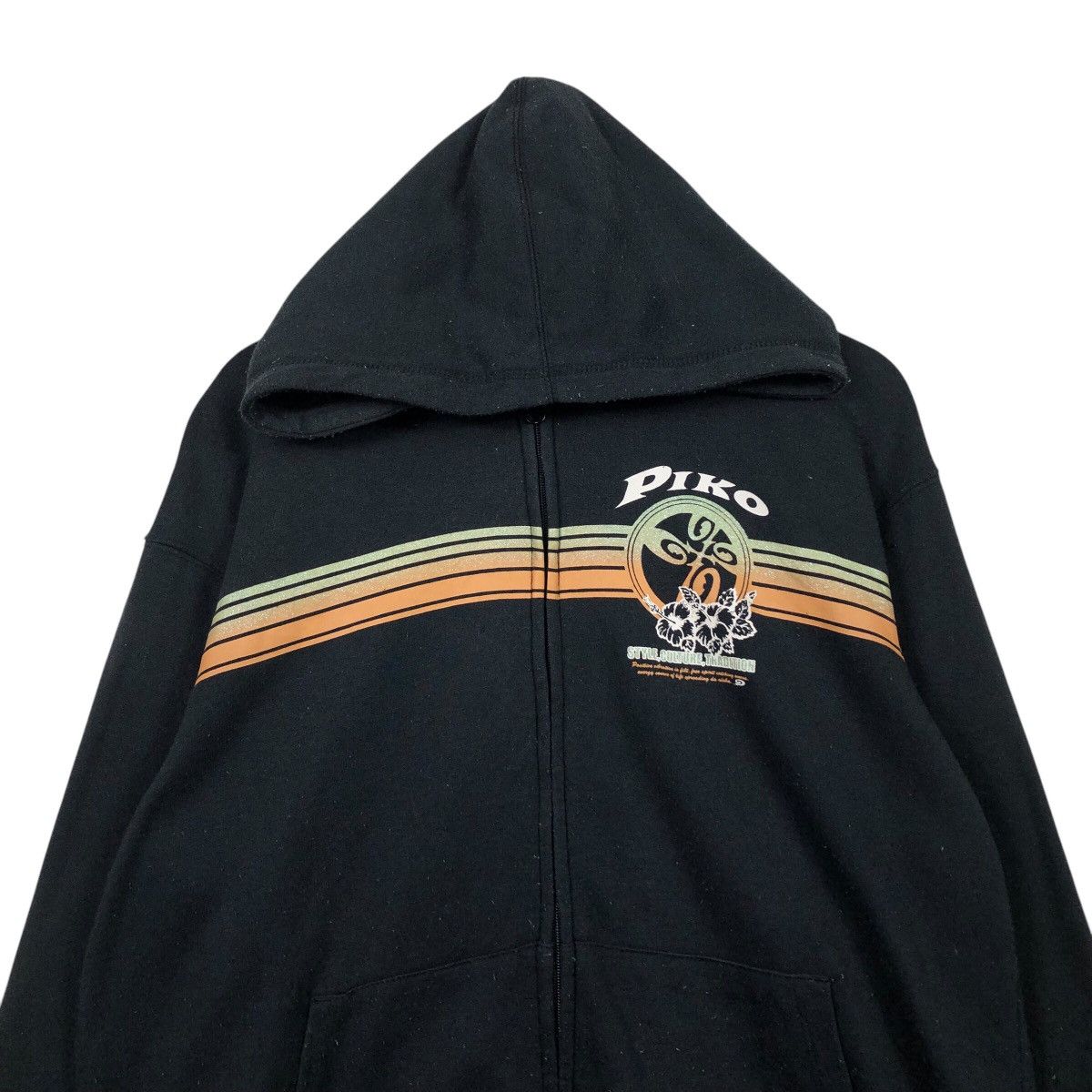 Japanese Brand × Vintage 📌Vintage Zipper Hoodie Sweater Piko Hawaii Big Logo Size US L / EU 52-54 / 3 - 4 Thumbnail