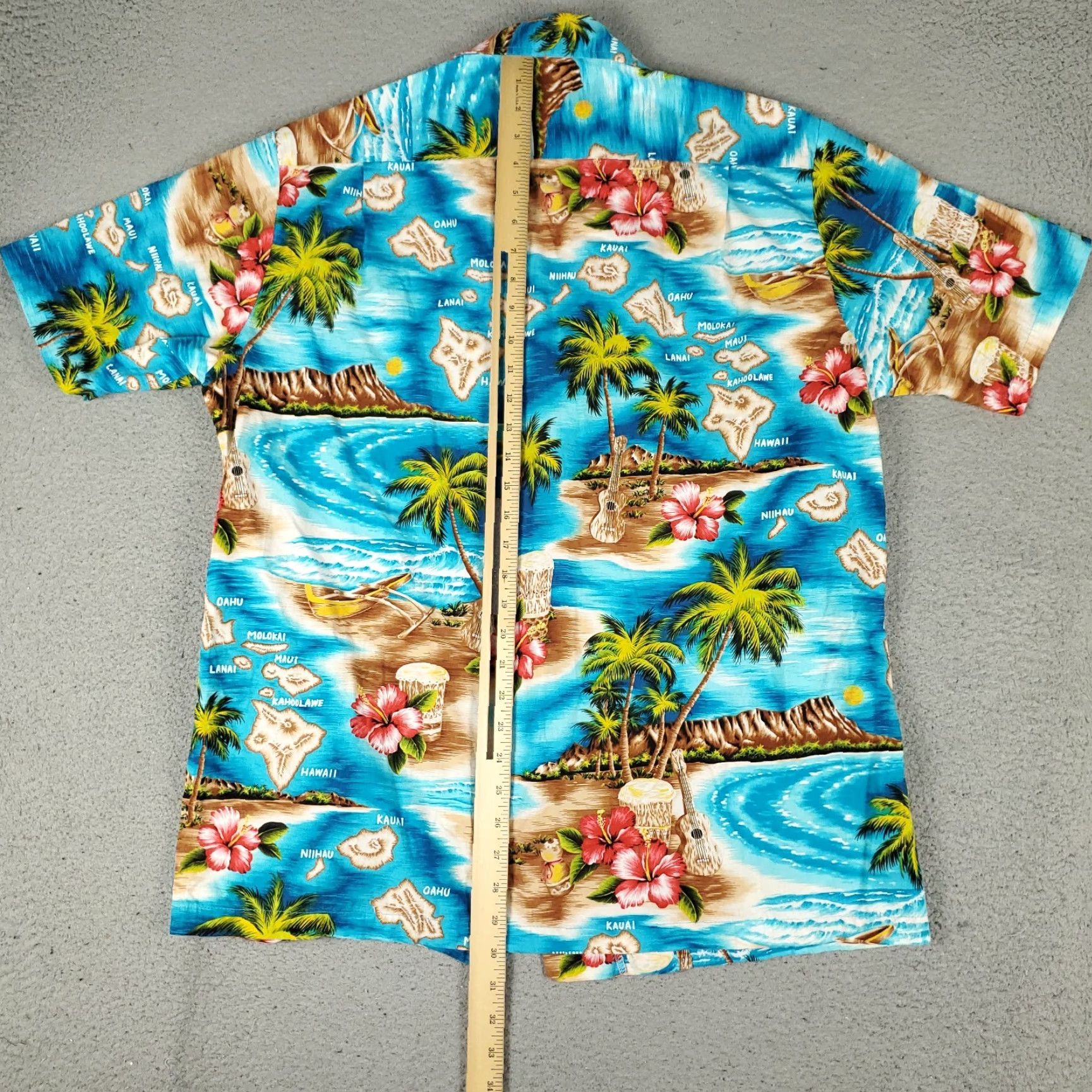 Vintage RJC Shirt Mens Large Blue Tropical Hawaiian Button Up Short Sleeve Shirt Size US L / EU 52-54 / 3 - 4 Thumbnail