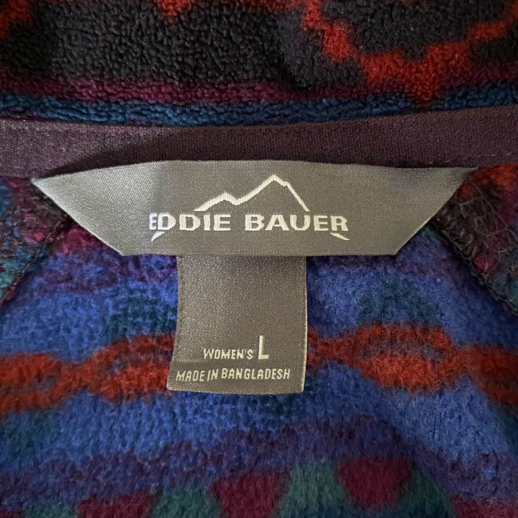 Eddie Bauer VINTAGE Eddie Bauer Quest Fleece Aztec Quarter-Zip Women's Large Long-Sleeve Pullover Size L / US 10 / IT 46 - 7 Thumbnail