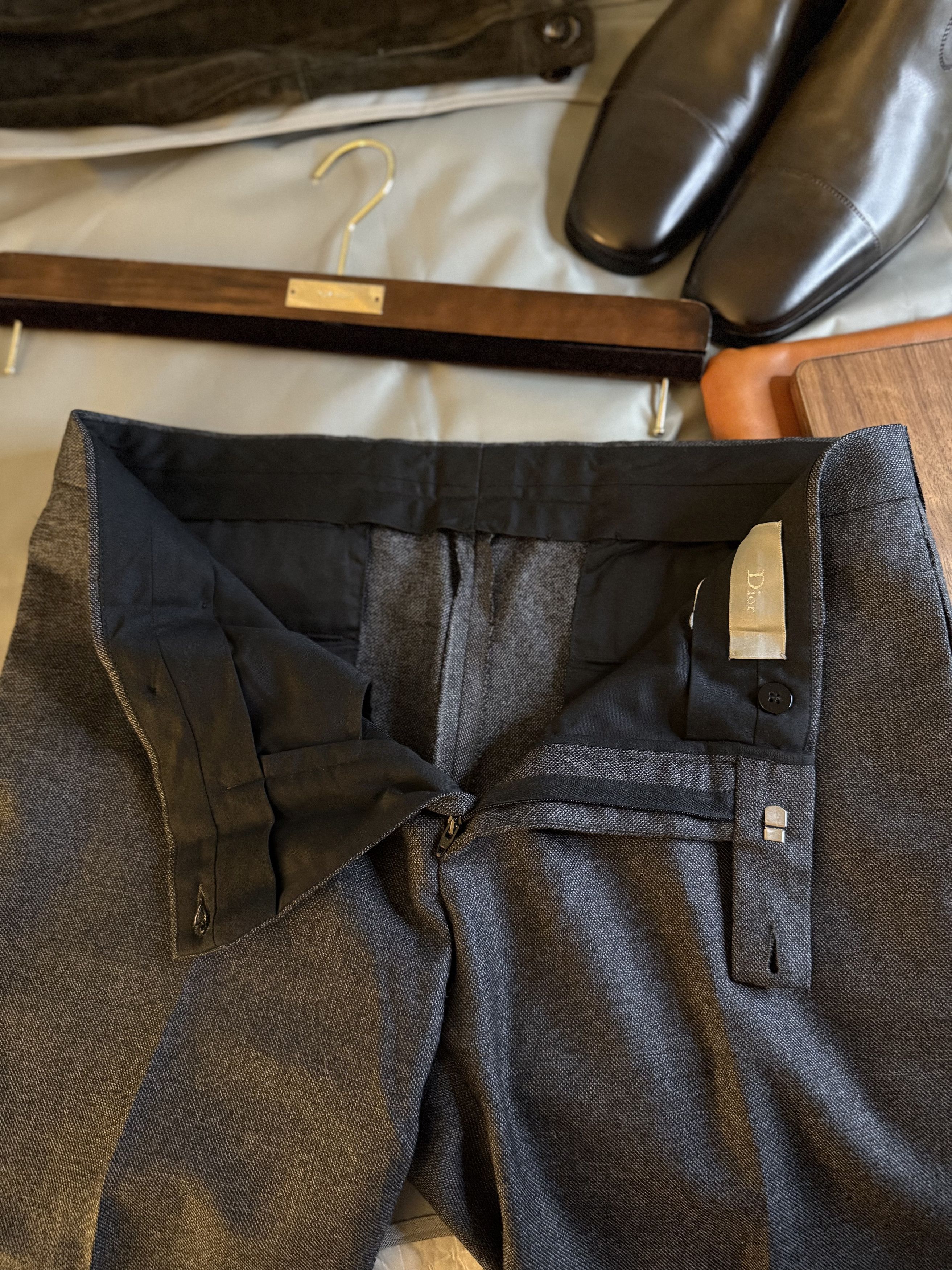 Dior Best Dressed Rare $2,300 w/tax DIOR Textured Grey Trousers Size US 34 / EU 50 - 16 Thumbnail