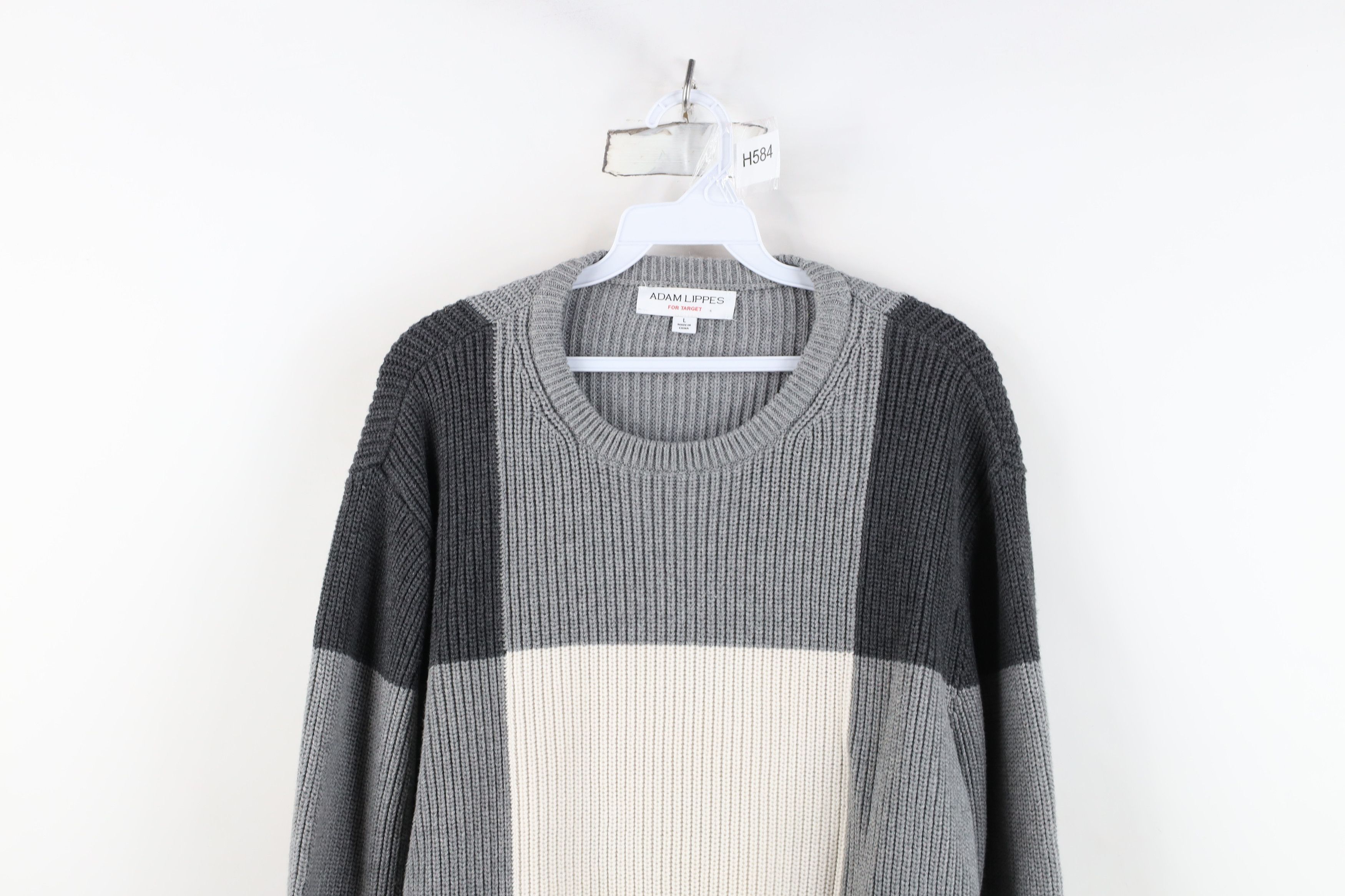 Vintage Adam Lippes for Target Patchwork Chunky Ribbed Knit Sweater Size US L / EU 52-54 / 3 - 2 Thumbnail
