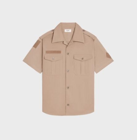 Celine Velcro Shirt in Cotton Linen Size US L / EU 52-54 / 3 - 1 Thumbnail