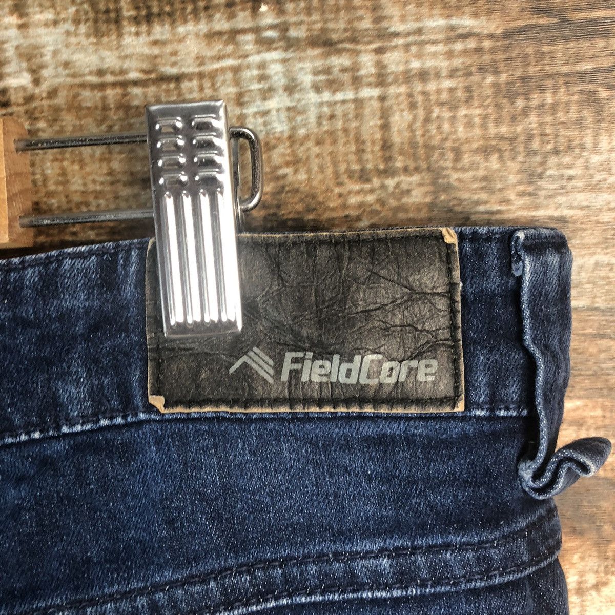 Japanese Brand Field Core Blue Distressed Denim Pants #A2115 Size US 35 - 24 Thumbnail