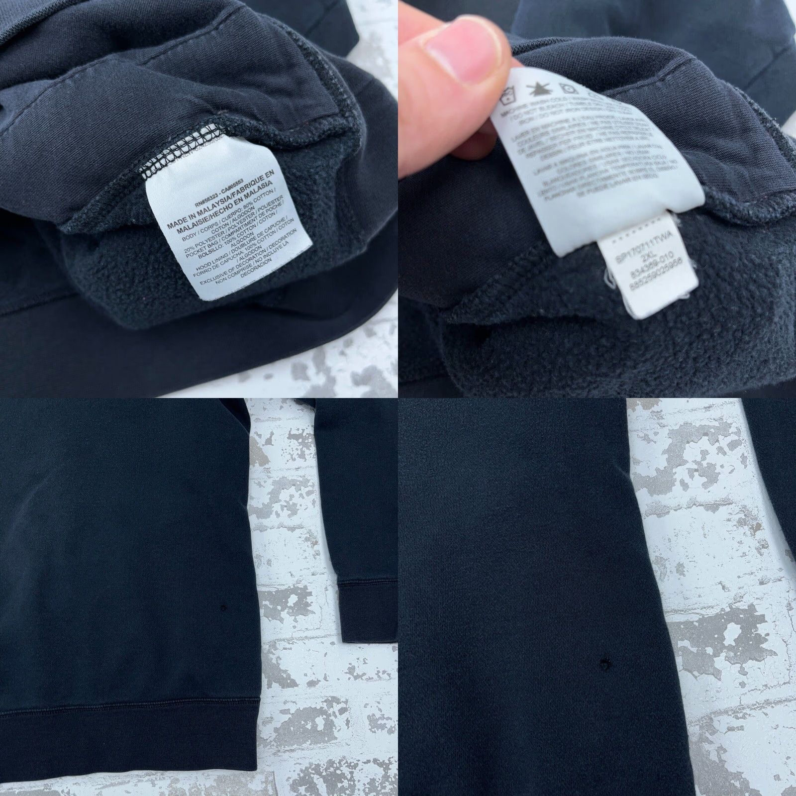 Jordan Brand Jordan Hoodie Men XXL Black Sweatshirt Jump Man AOP All Over Faded Retro Size US XXL / EU 58 / 5 - 8 Thumbnail