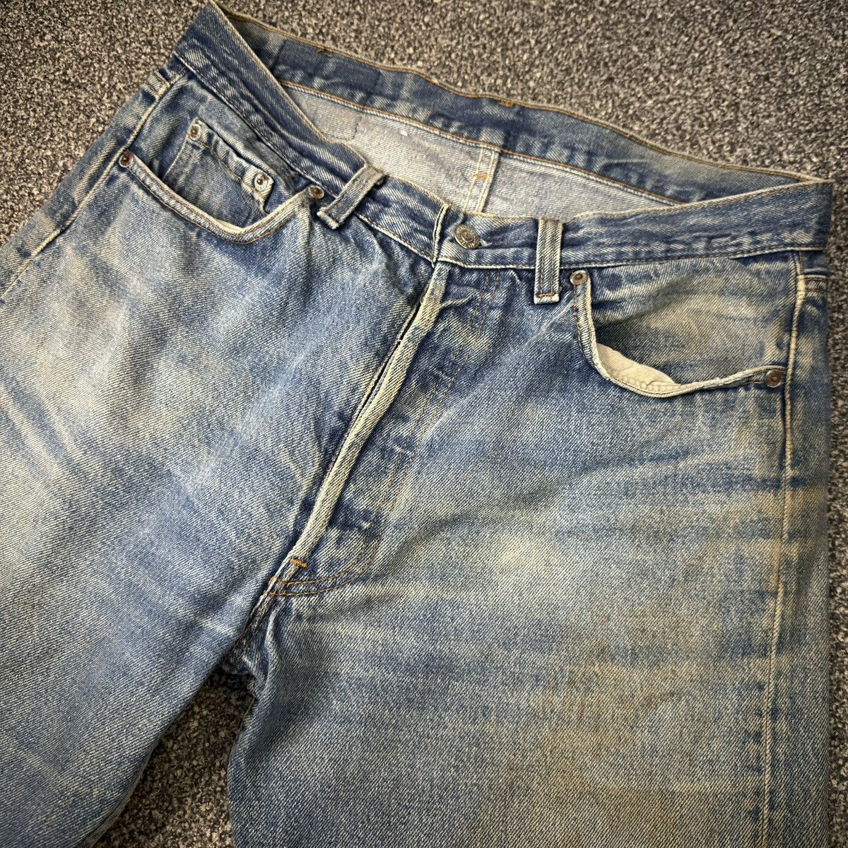 Levi's Vintage Clothing Vintage Distressed USA Levis 501 Classic Straight Denim W35 Size US 35 - 3 Thumbnail