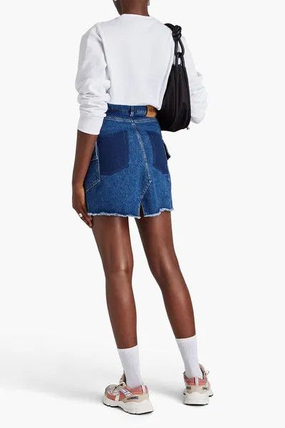 Kenzo o1y1025 Denim Mini Skirt in Blue Size 27" / US 4 / IT 40 - 3 Thumbnail