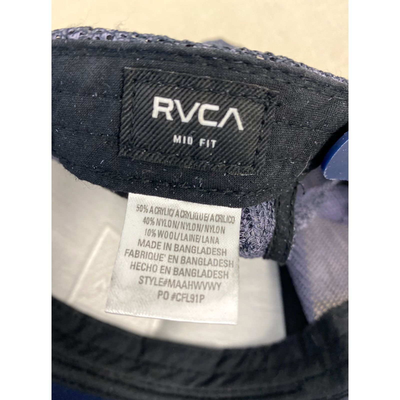 RVCA RVCA Trucker Hat Cap Snapback Men Adjustable Blue 90s Style Size ONE SIZE - 7 Thumbnail