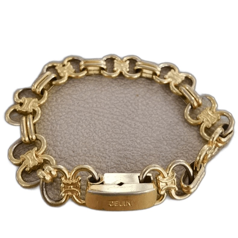 Celine Vintage Celine Gold Baroque Bracelet Size ONE SIZE - 1 Thumbnail