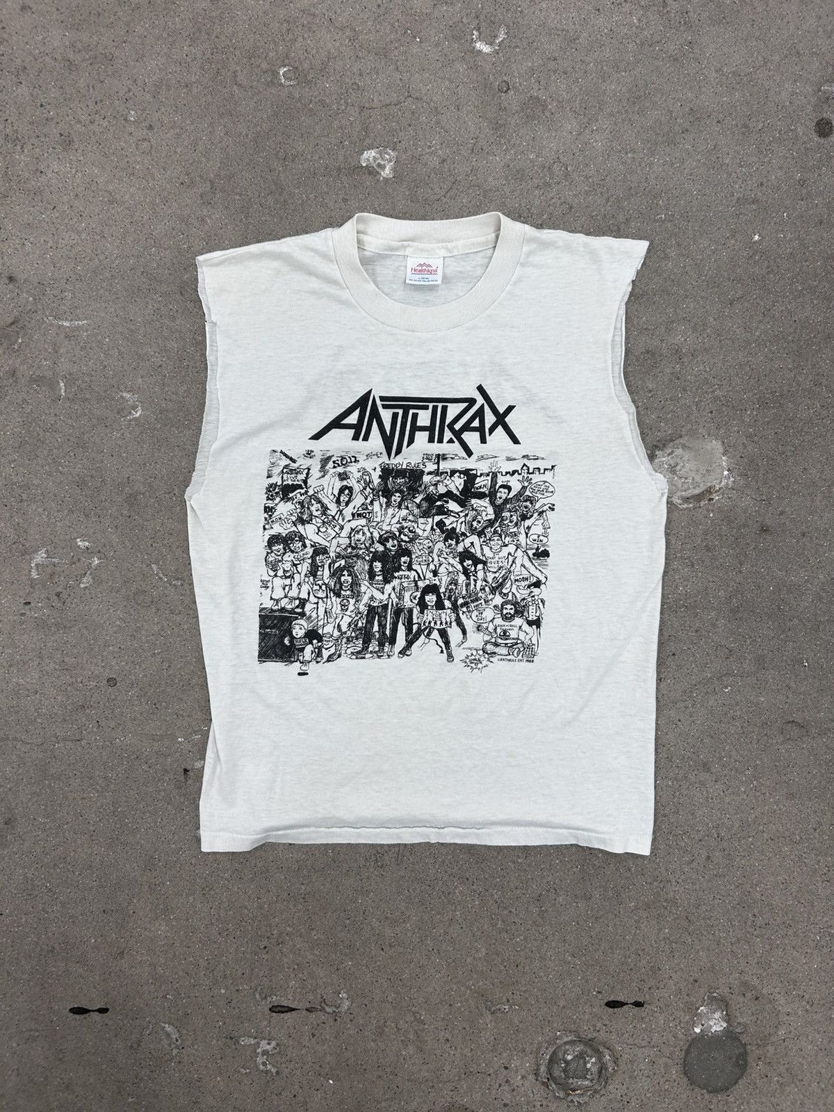 Band Tees Vintage Anthrax Frills Tank Top 1988 Single Stitch Size US M / EU 48-50 / 2 - 1 Thumbnail